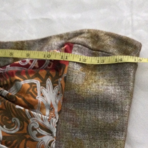 Strapless Dress by Nicole Miller size 8 color gold sliver and orange silk. #203 - Picture 6 of 8